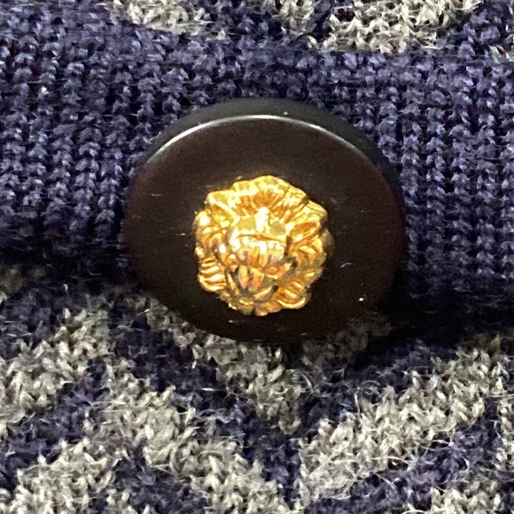 Vintage Magnolia Wool / Wool Blend Cardigan Sweater/Blazer Grey/Navy Blue Size S - Picture 4 of 7